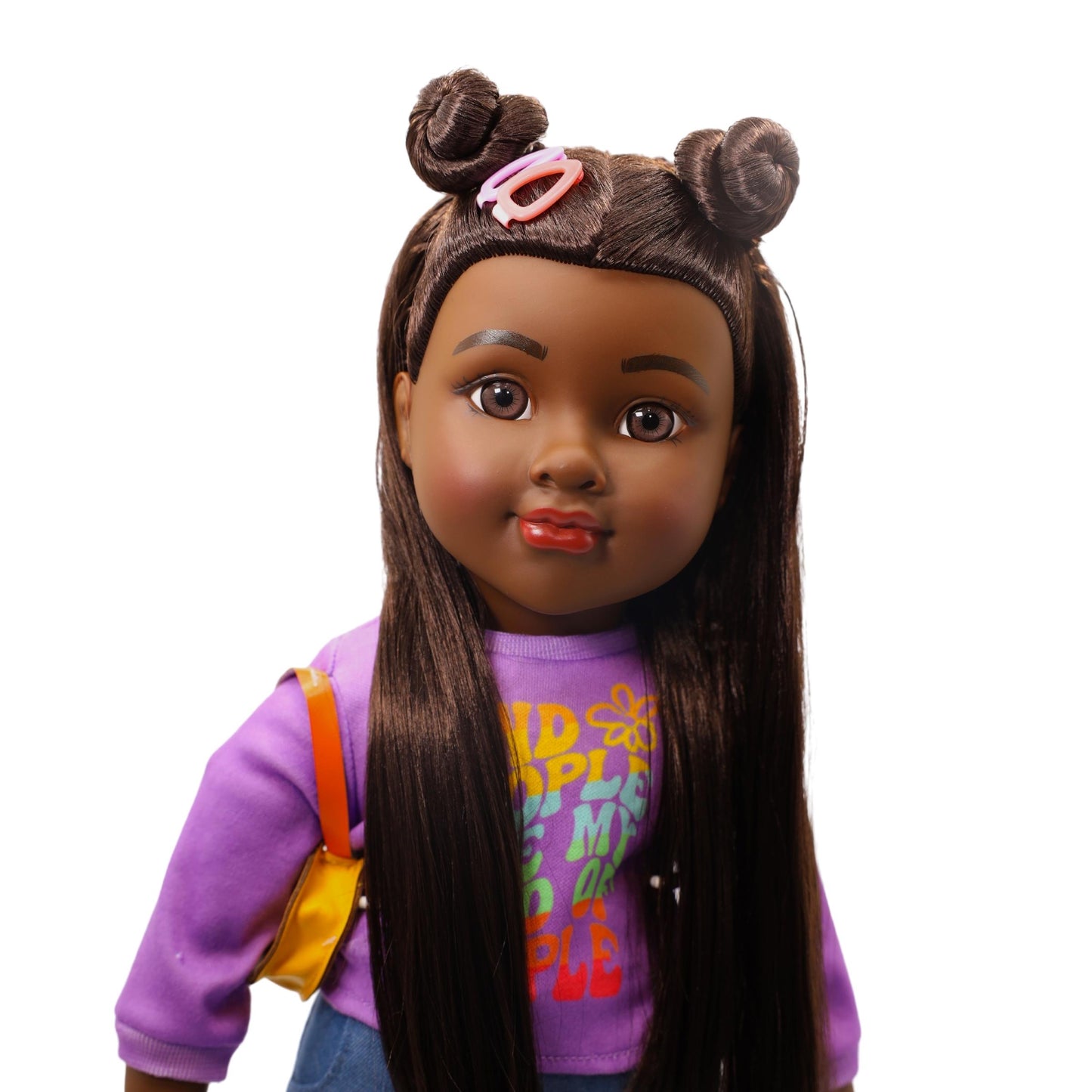 Positively Perfect Fresh Dreamer Cheyenne 18" Doll – African American Doll with Natural Hair, Stylish Outfit & Soft Body
