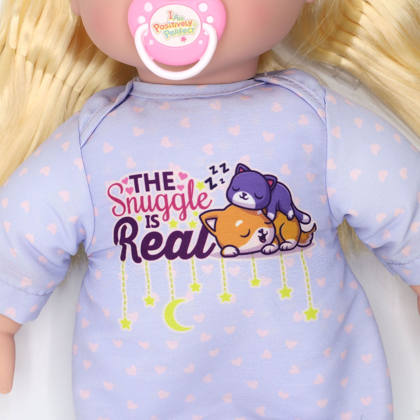 Positively Perfect Kayla Toddler Doll – 14" Caucasian Baby Doll with Blond Hair & Blue Pajamas | Soft Empowering Gift for Ages 3+