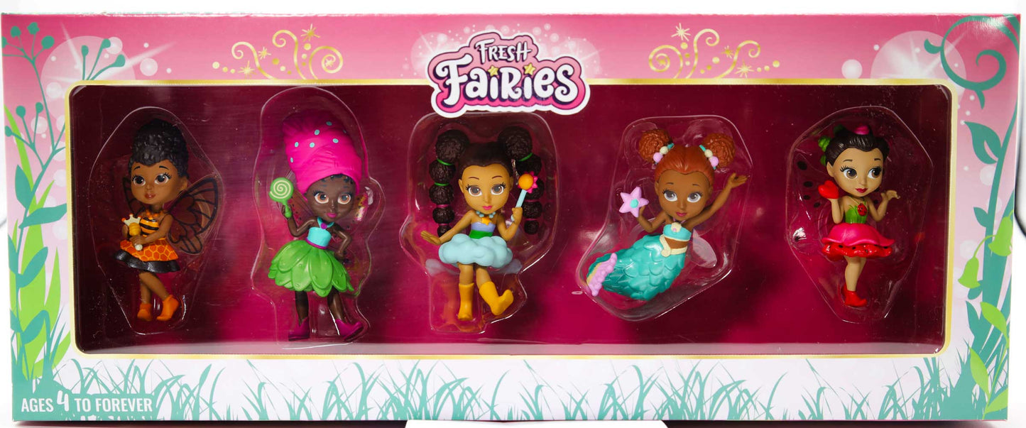 Fresh Fairy Ambrosia – Ethnic Mini Doll Keychain with Afro Puffs & Bantu Knots | Collectible Gift for Kids & Adults