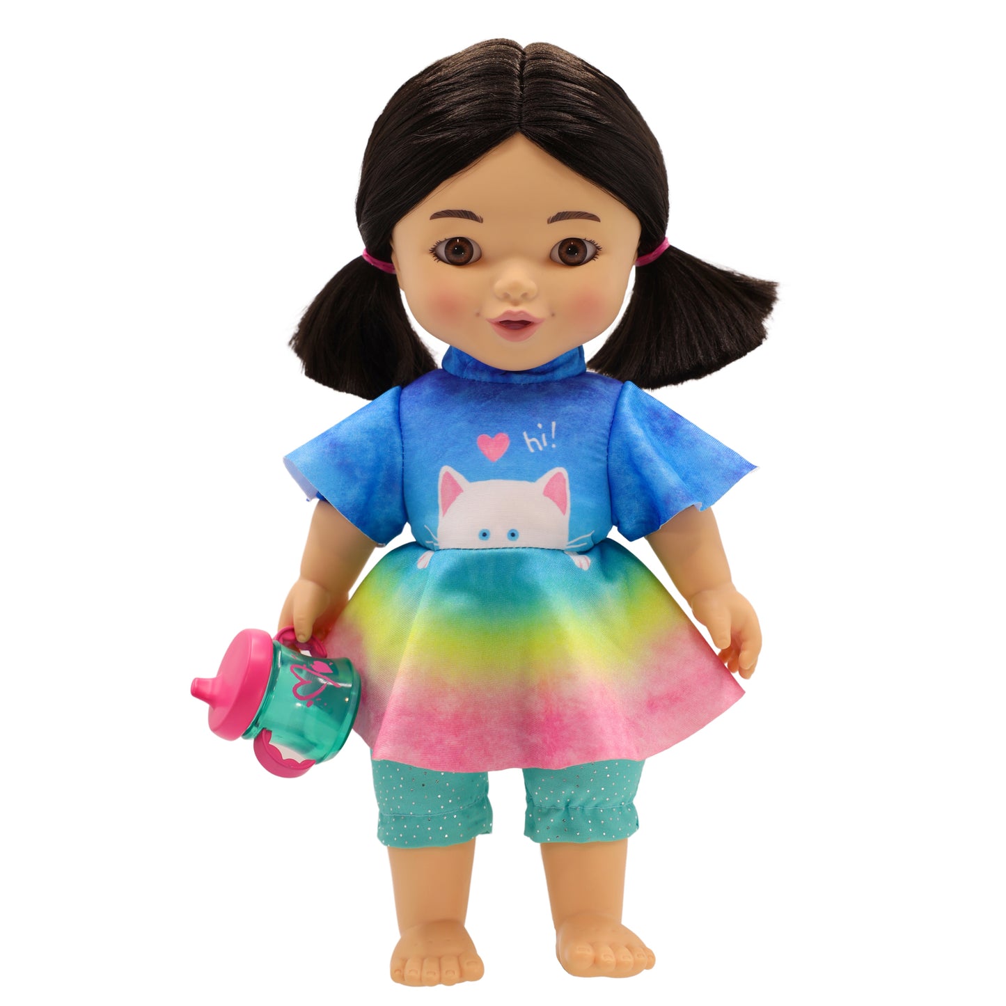 Xile multicultural toddler doll with curly natural hair and soft plush body