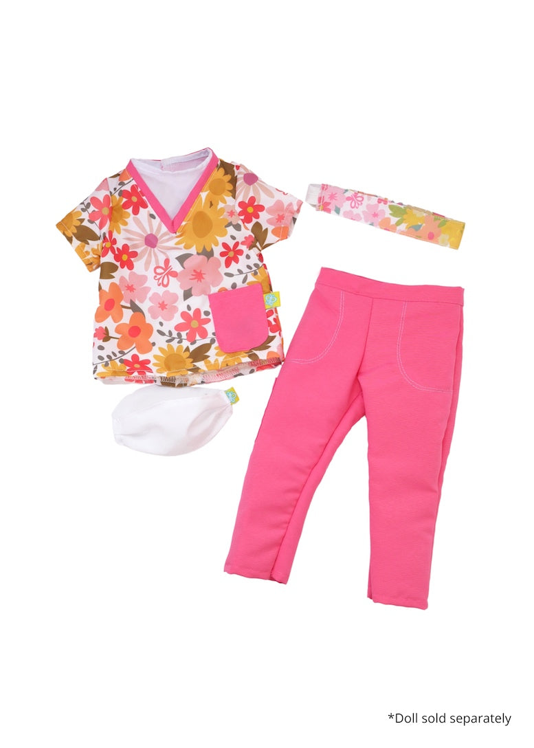 18 inch baby doll pink nurse scrubs fresh dolls