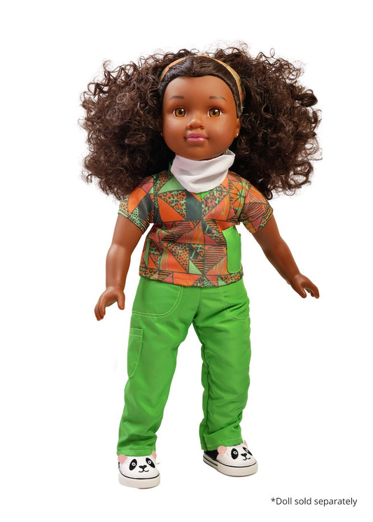 african scrubs baby doll essential worker nurse