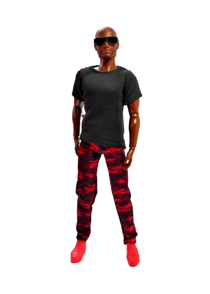black red camo pants male doll clothes fresh dolls