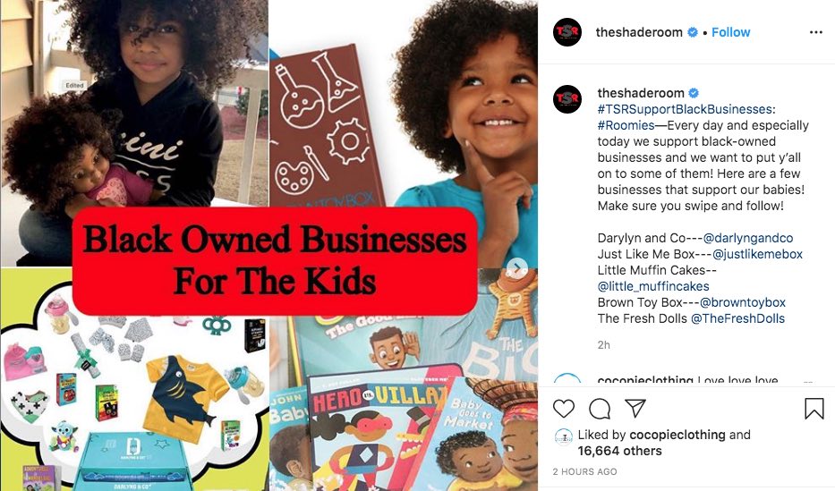 The Fresh Dolls Featured on The Shade Room on Juneteenth in Support of Black Owned Businesses for Kids