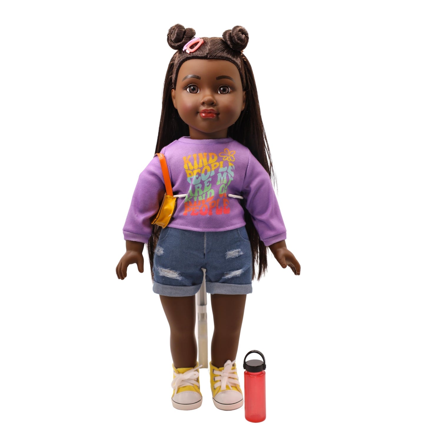 Positively Perfect Fresh Dreamer Cheyenne 18" Doll – African American Doll with Natural Hair, Stylish Outfit & Soft Body