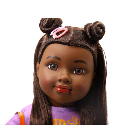 Positively Perfect Fresh Dreamer Cheyenne 18" Doll – African American Doll with Natural Hair, Stylish Outfit & Soft Body