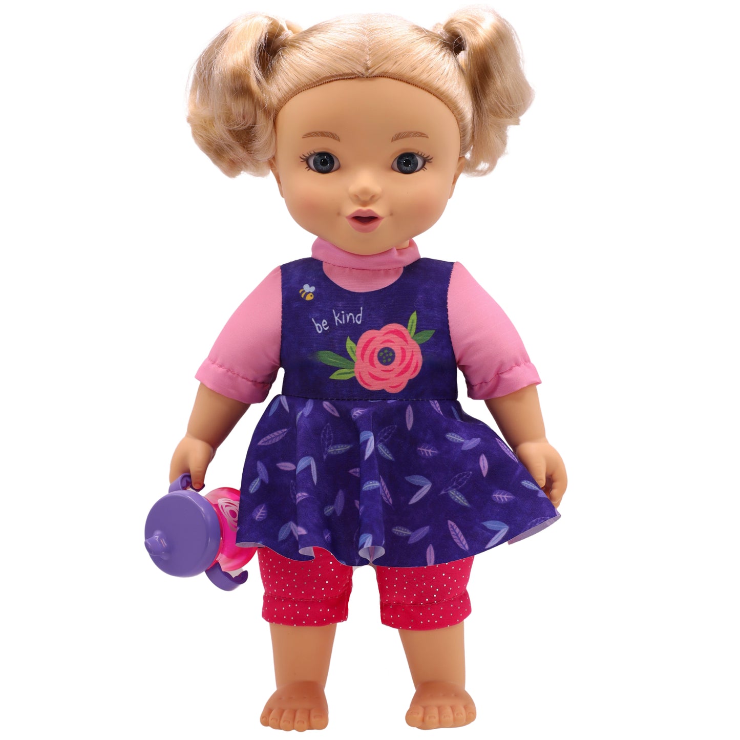 Positively Perfect 14" Ellie Toddler Doll – African American Soft Body Doll with Natural Hair & Multicultural Features