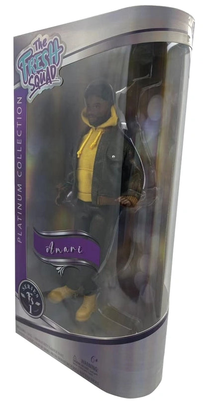 Fresh Squad Platinum Collection 12" Amari – Posable Artist Doll with Authentic Curls, Fashionable Outfit & Collectible Appeal