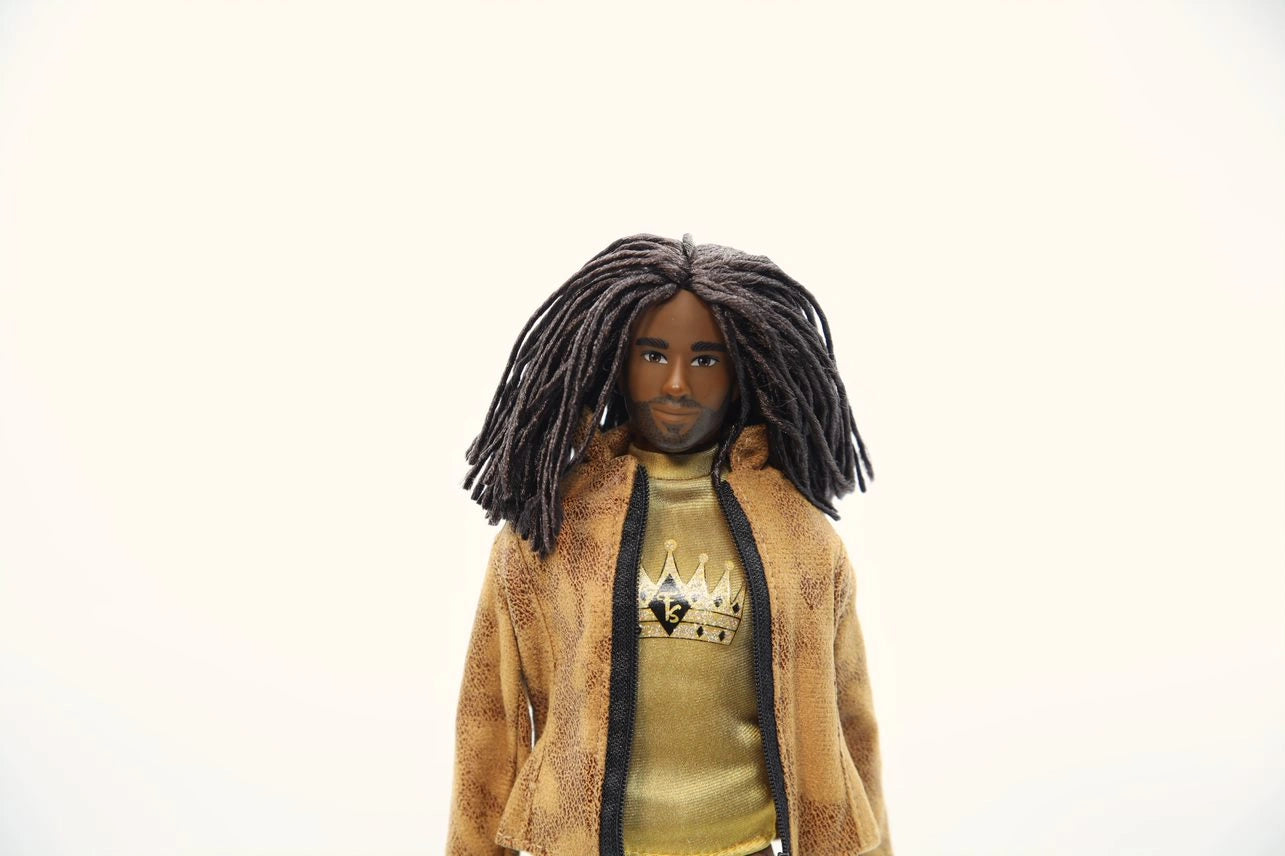 Fresh Squad Platinum Collection Miles Doll – 11.5-inch posable musician with stylish fashion and Fresh-Finity Locs™ hairstyle.