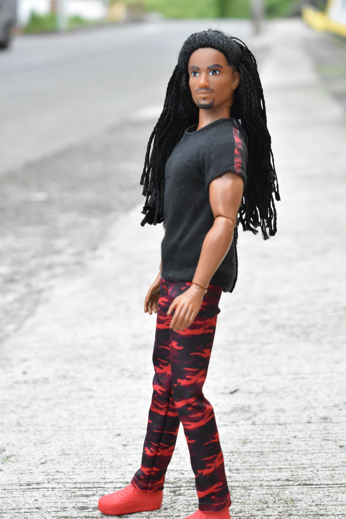 male fashion doll doll clothing top camo pant set