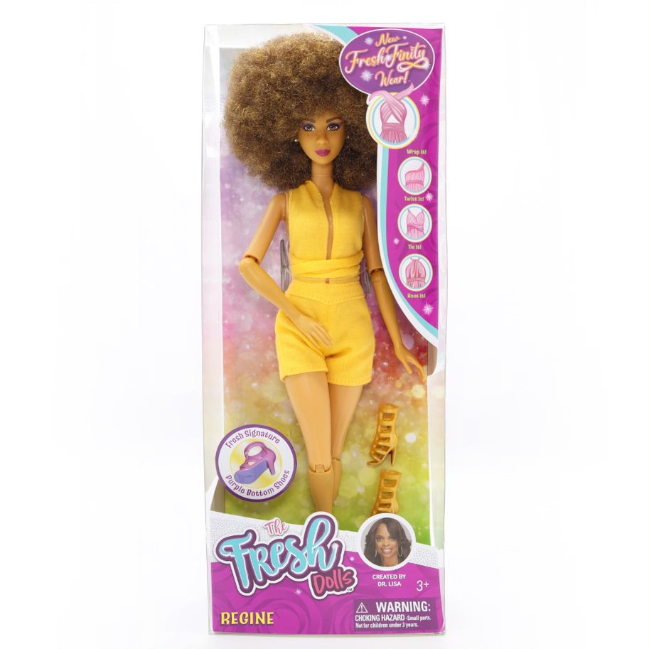 Poupée Fresh Dolls Finity Wear - Modèle Regine (Dr Lisa) 11,5 Pouces - Tenue Jaune, Référence 50015