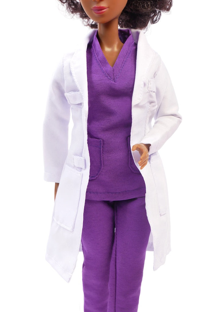 black fashion doll doctor lab coat fresh dolls