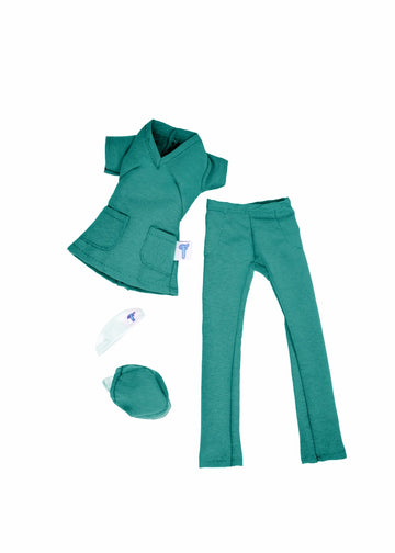 fashion doll green scrubs essential workers nurse uniform