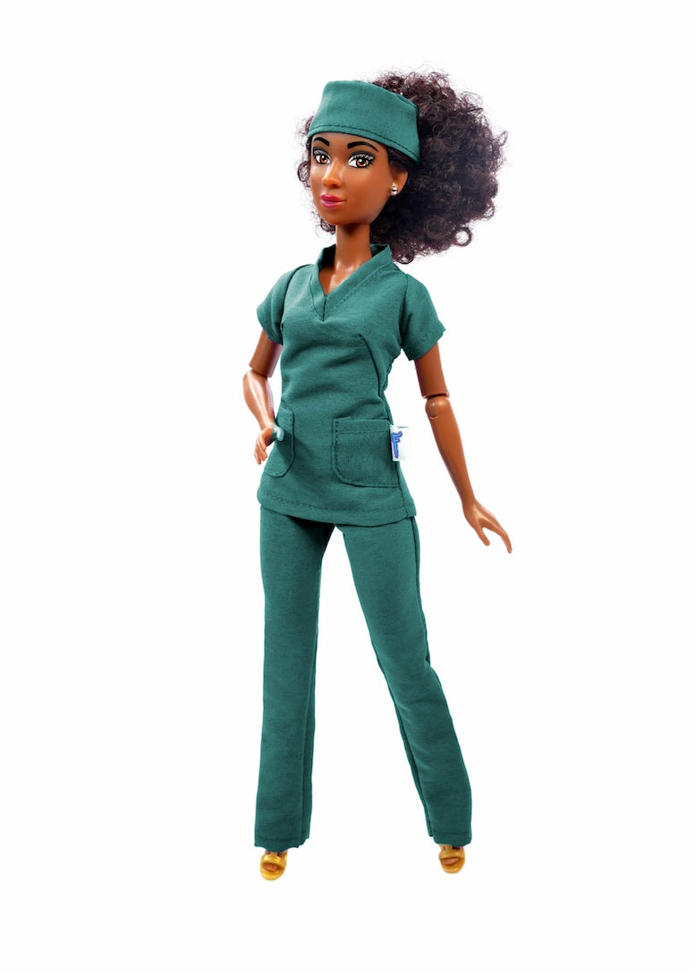 fashion doll green scrubs fresh doll clothes