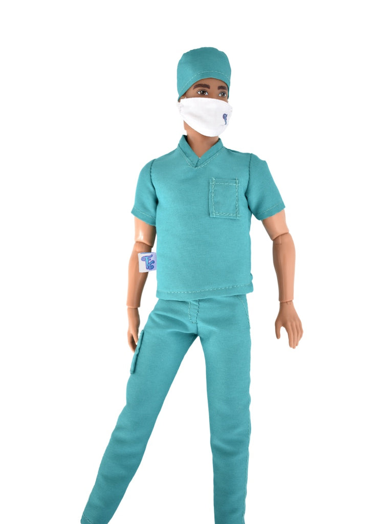 male fashion doll doctor scrubs surgeon fresh dolls